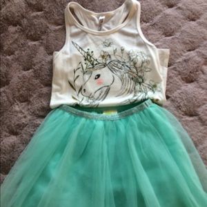 Girls tutu and tank set. Crazy 8. Size 6/7